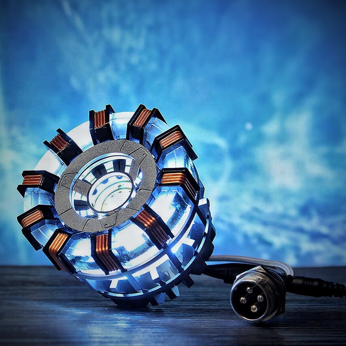 1:1 Aluminum Alloy Arc Reactor DIY Model MK2 Led Light Mark Chest Tony Heart Lamp Science Toy
