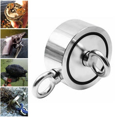 Double Side 75mm 400KG Neodymium Recovery Magnet With 10m Rope Salvage Tool Strong Fishing Kits