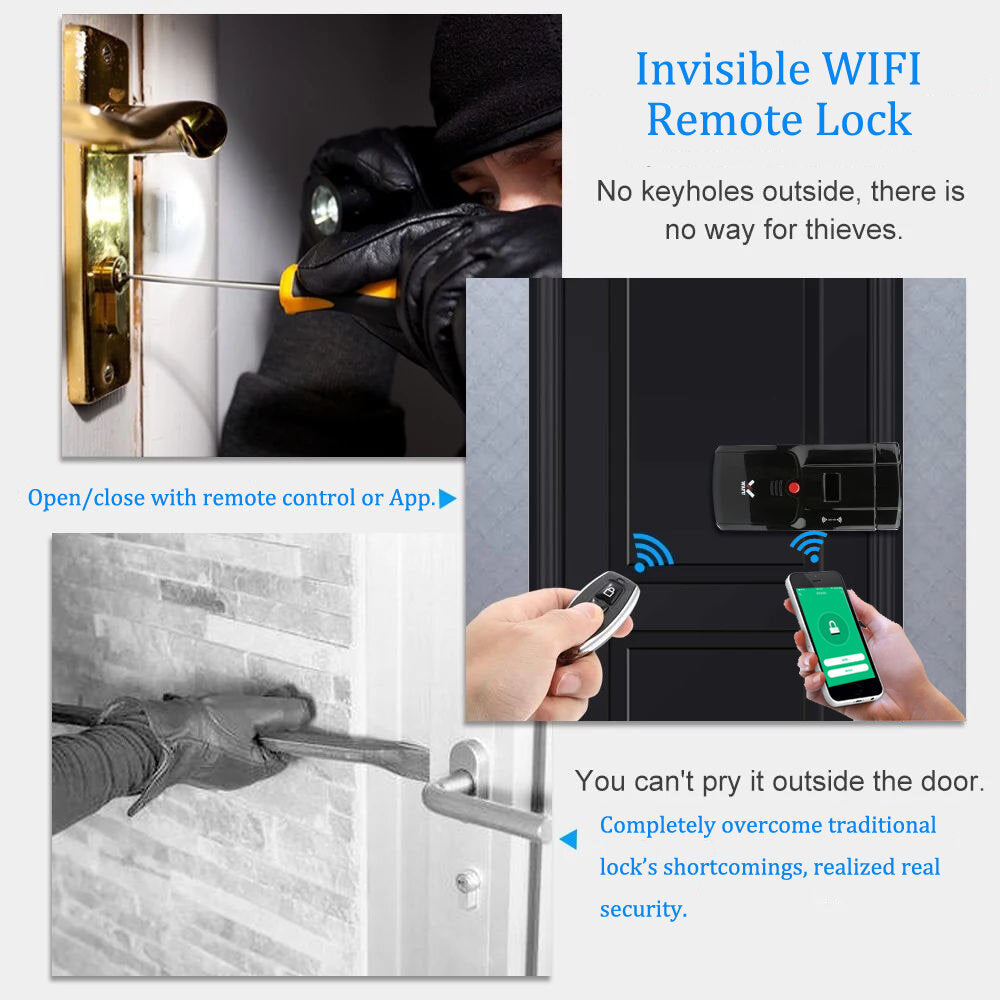 Door Lock Wifi Smart Lock Bluetooth Password Fingerprint Locks Touch Keyless Door Lock Access Control New Lock