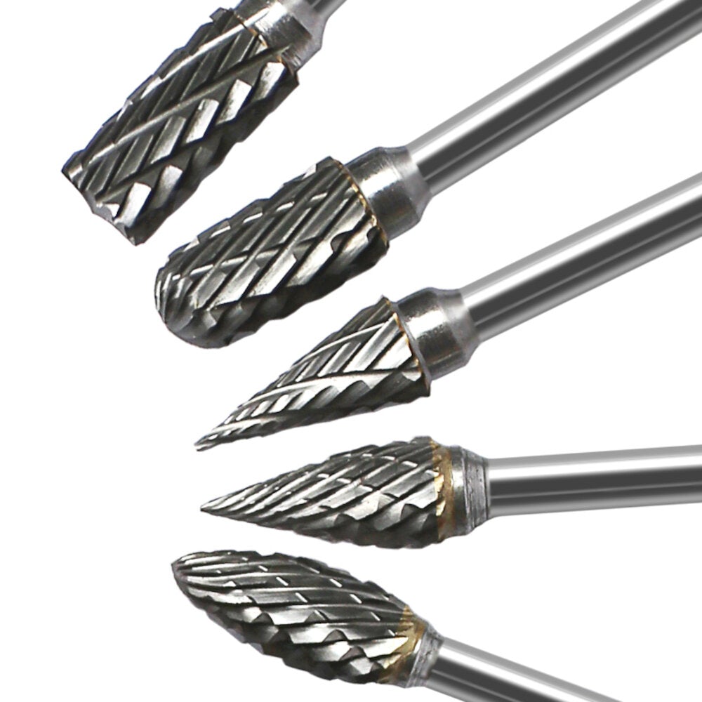 10pcs Carbide Tungsten Steel Electric Drill Grinding Head Rotary File Tungsten Steel Milling Cutter wood working Wood Carving