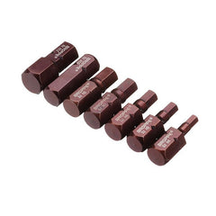 7pcs H4-H12 30mm Hex Screwdriver Bit H4/H5/H6/H7/H8/H10/H12 10mm Hex Shank