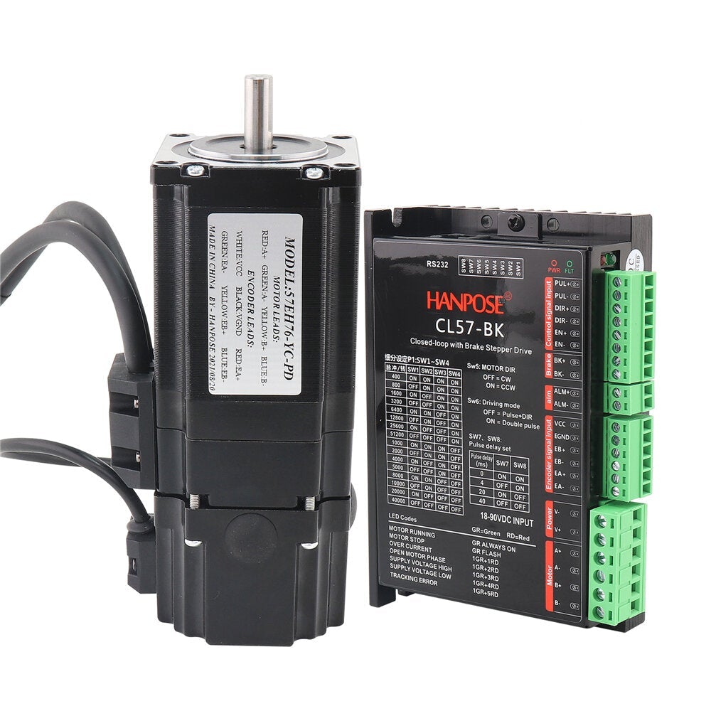 Permanent Magnet Brake Closed-loop Stepping Motor Servo Motor 4.0A 2.2N.m 57 Stepper Motor Nema23