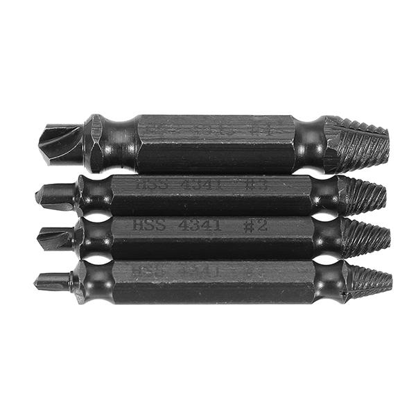 4pcs Nitride Double Side Damaged Screw Extractor Screw Remover