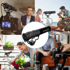 On Camera Microphone Super-Cardioid Condenser Video with 3.5mm TRRS TRS Cables for Smartphone DSLR