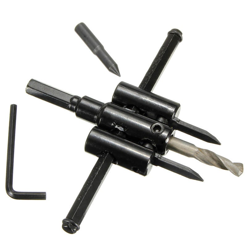 30mm-120mm Adjustable Circle Cutter Metal Wood Hole Saw Drill Bit