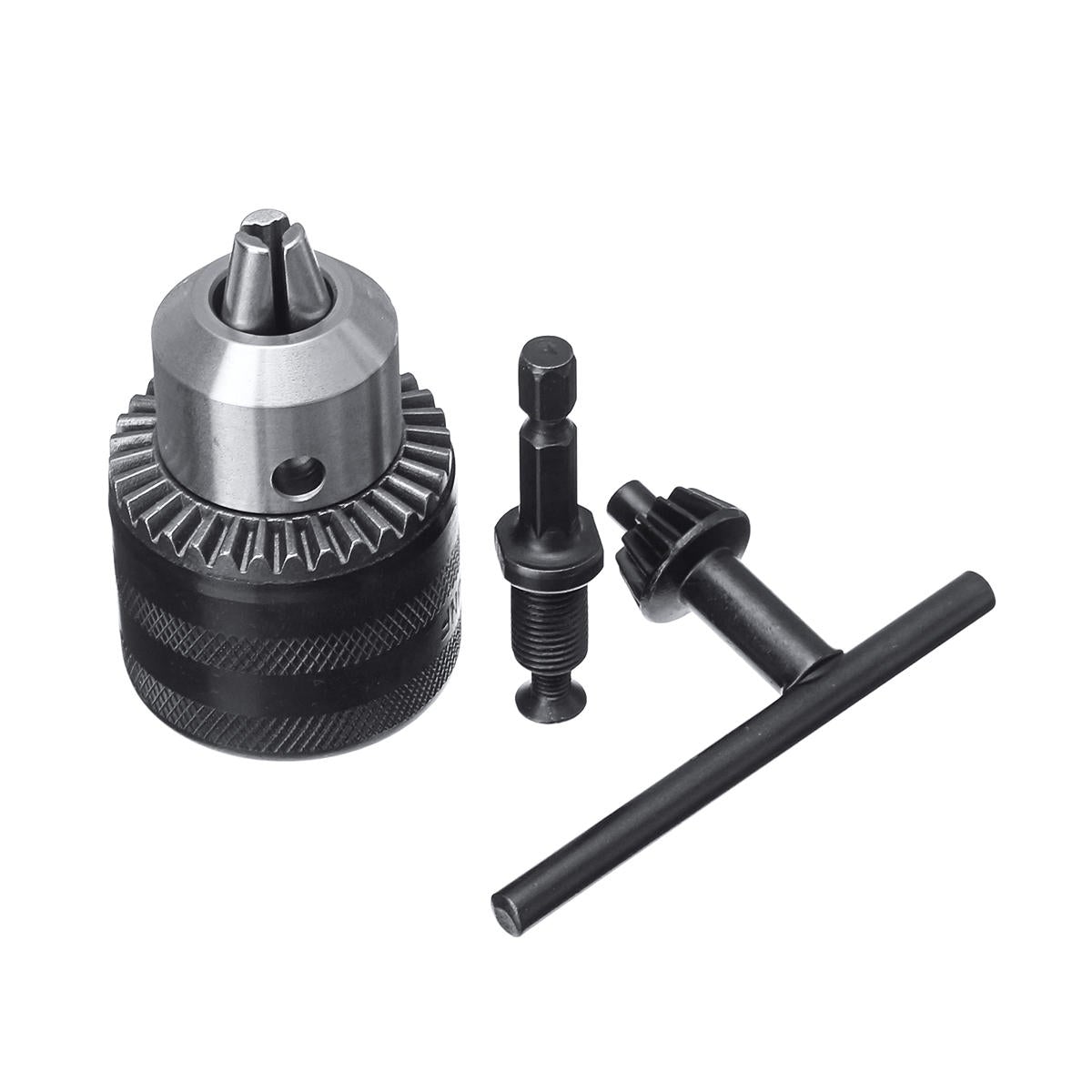 Keyless Drill Chuck Screwdriver Impact Driver Converter Adaptor Hex Shank Kit