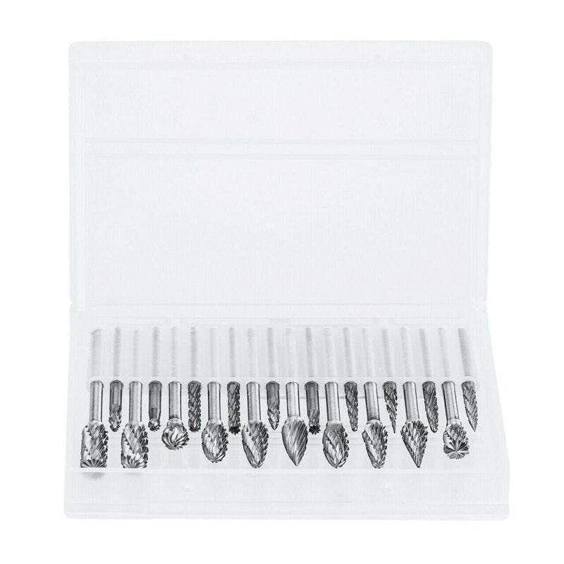 20pcs Tungsten Carbide Steel Rotary Burr Die Grinder Bit Carving Set