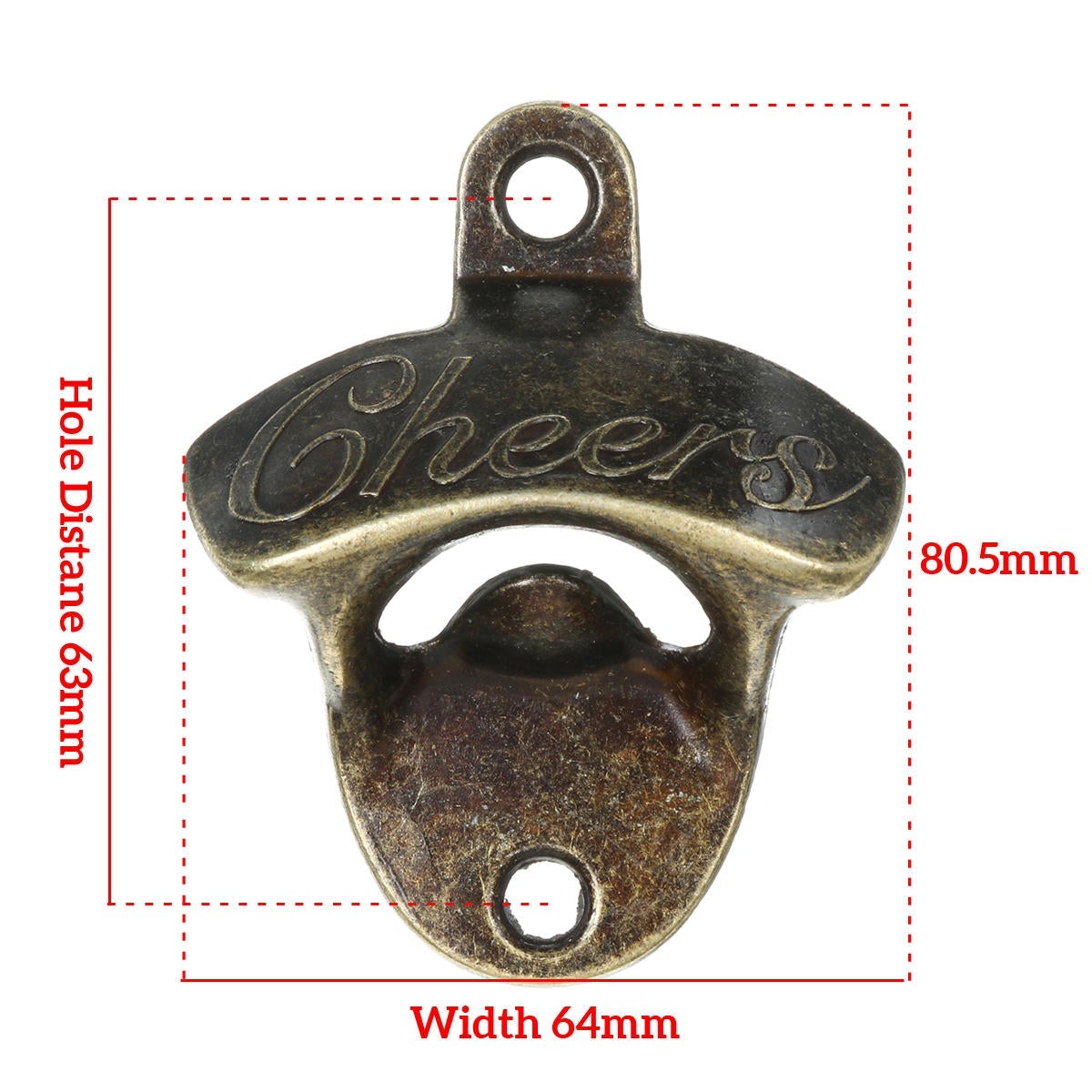 Retro Bronze Wall-mounted Bottle Opener Wall Mounted