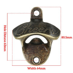 Retro Bronze Wall-mounted Bottle Opener Wall Mounted