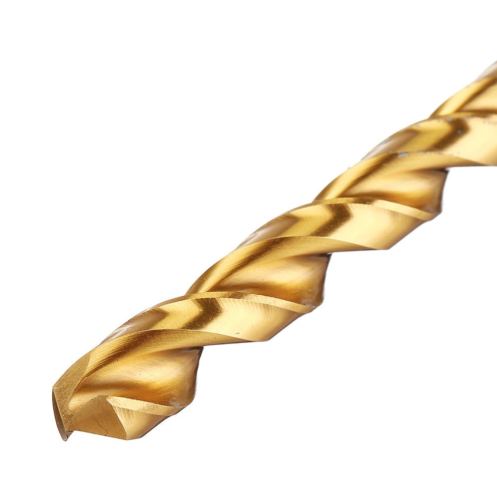 19Pcs Titanium Coated M42 Twist Drill Bit 8% High Cobalt HSS Set Industrial Grade 1-10mm for Stainless Steel Metal Wood