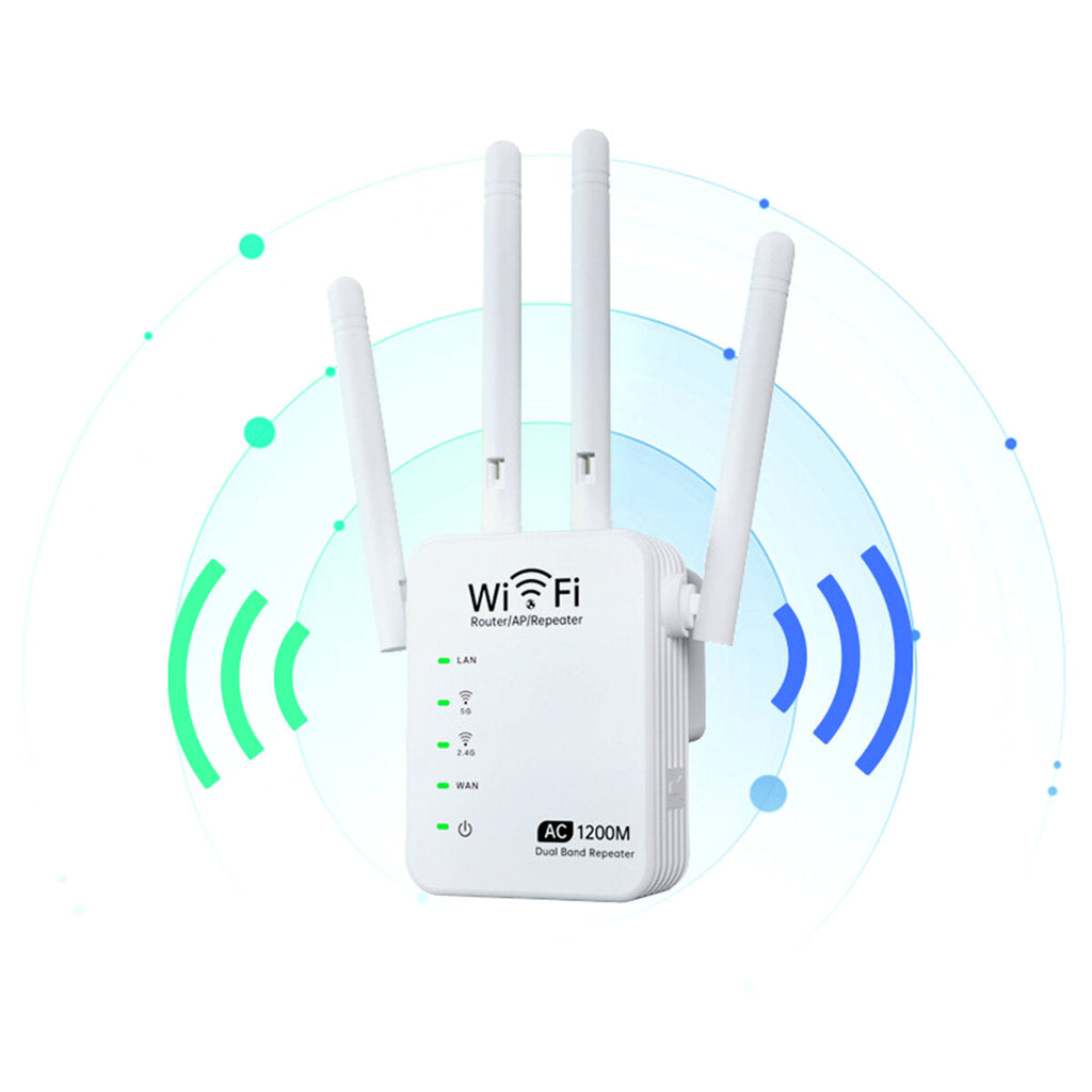 1200Mbps Repeater Wifi Amplifier 5G/2.4ghz Router Extender Booster Repeater WiFi Range Extender Signal Home Office