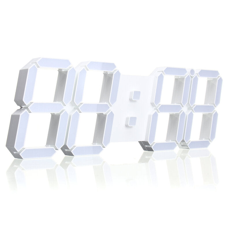 Large Modern Digital Led Skeleton Wall Clock