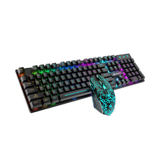 2.4G Wireless Keyboard & Mouse Set 104 Keys RGB Backlit Gaming Keyboard 800-2400DPI Optical Mouse for Computer Laptop PC