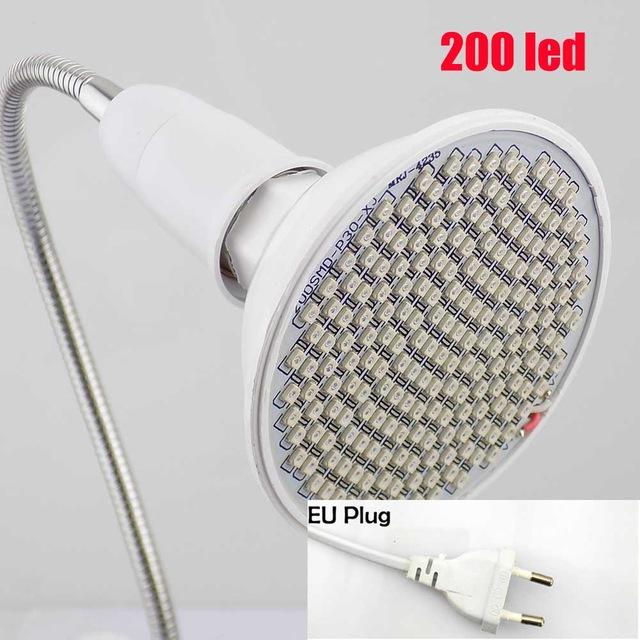 60 126 200 LED Plant Grow Light Bulb 360 Desk Chip Flexible Growth Lamp for Greenhouse Flower