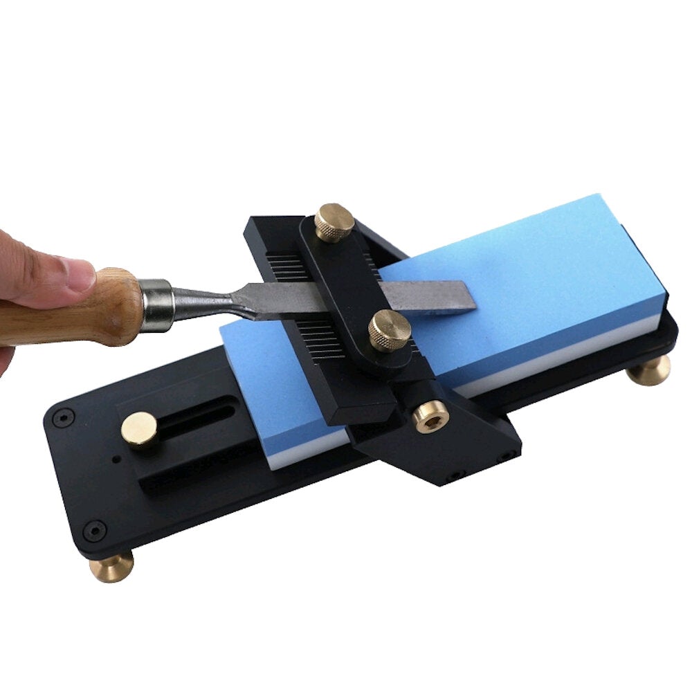 Quick Non-slip Cutter Sharpener Aluminum Alloy CNC Fixed Angle Sharpener Double-sided Grain Size wood working Chisel Sharpener Monomer