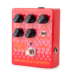 Press Pass Red Electric Guitar Effects Pedals with True Bypass Driver and DI Box Classic Tube Amp for Bass Guitars