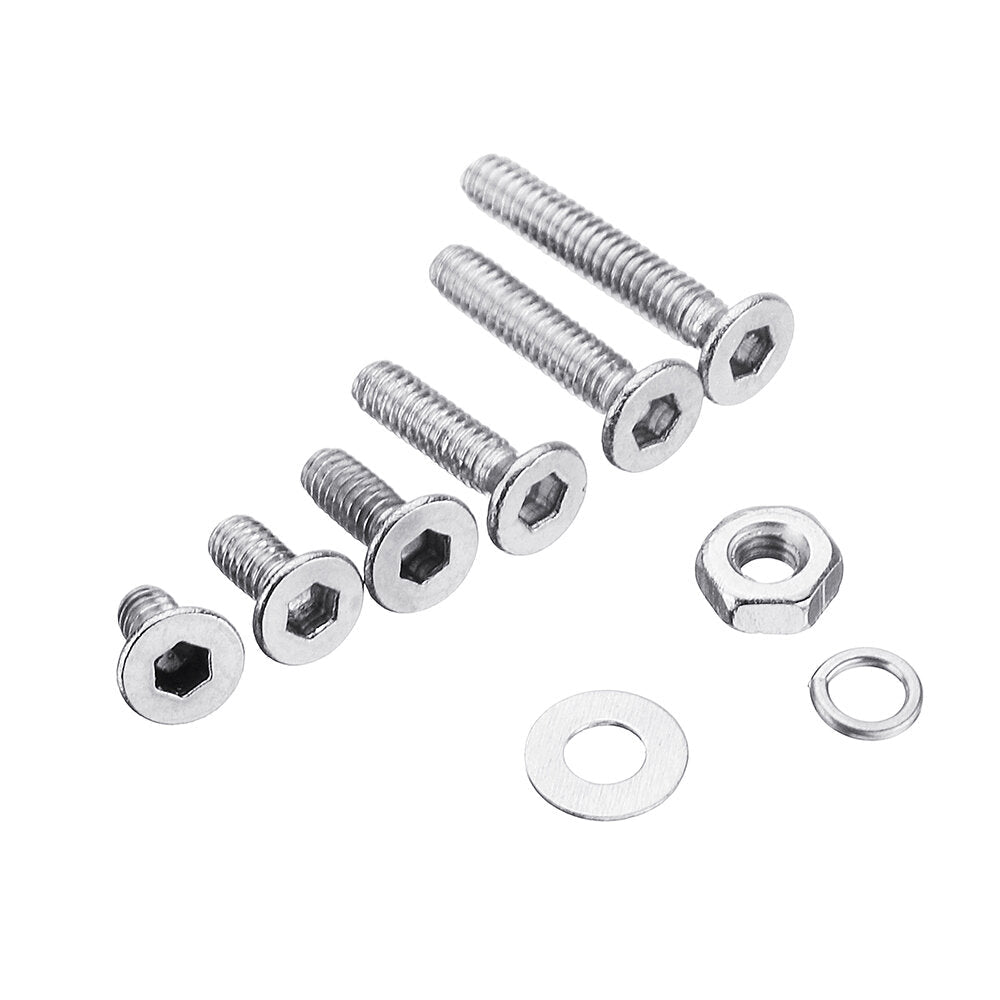 600Pcs M2 304 Stainless Steel Hex Socket CapButtonFlat Head Screw Washer Nut Kit