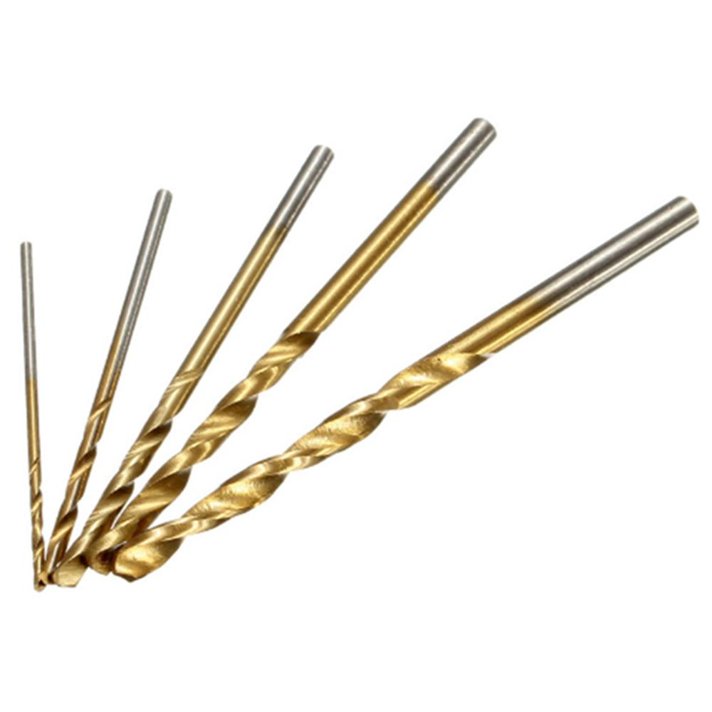 50Pcs Titanium Coated Twist Drill Bit Set 1/1.5/2/2.5/3mm HSS Wood Metal Drilling Tool