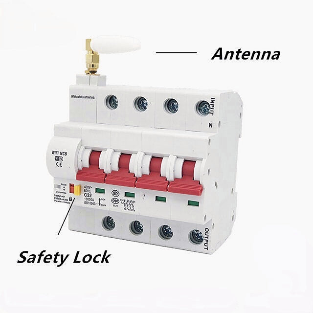 WiFi Smart Circuit 25A Breaker Automatic Switch Overload Short Circuit Protection Work With Alexa and Google home