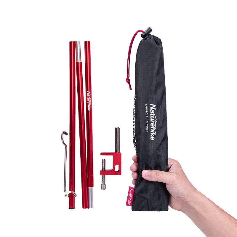 Outdoor Portable Folding Lamp Pole Aluminum Alloy Camping Tent Lantern Fixing Stand Light Holder