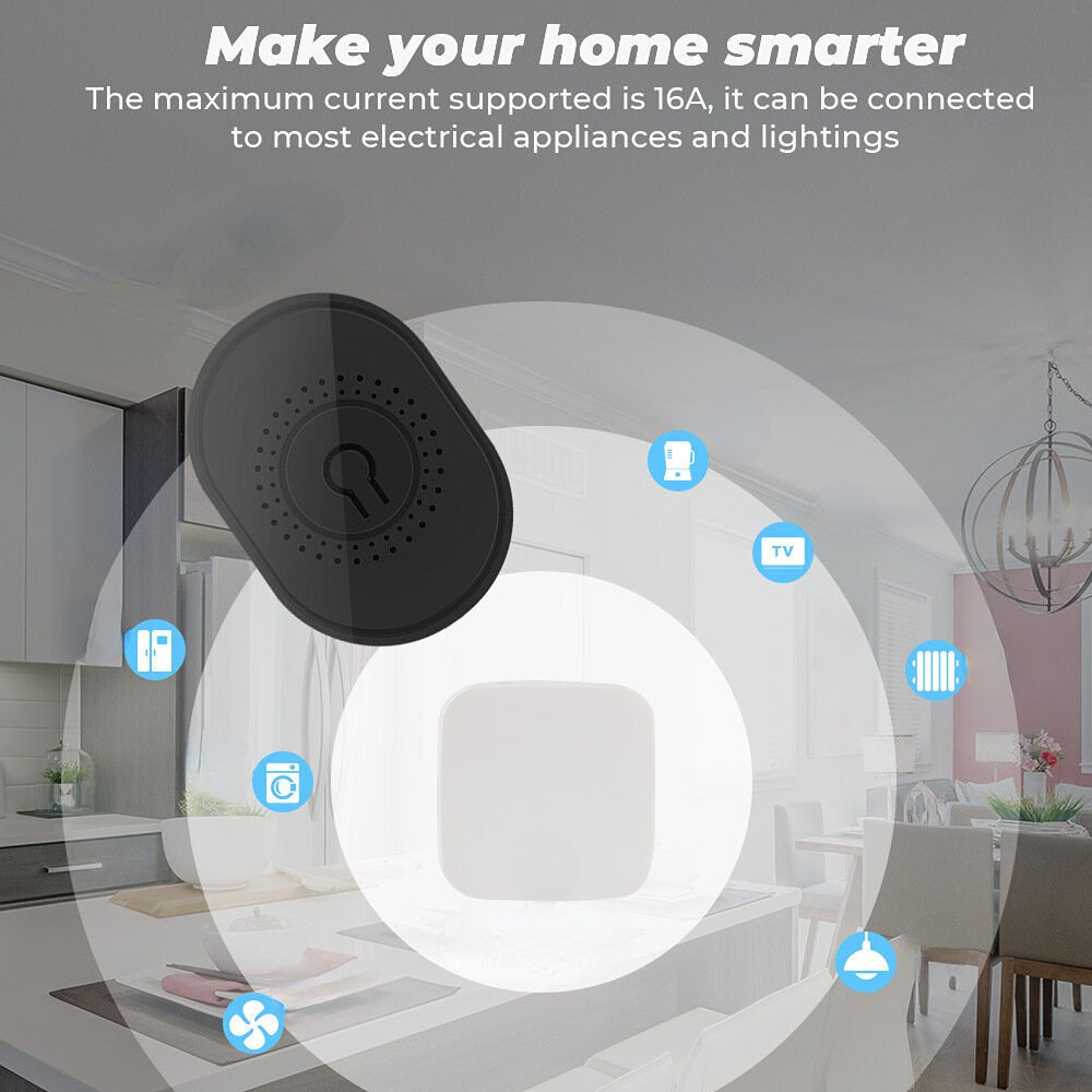 Smart Breaker Mobile APP Voice Control 10A 16A Hidden Dual-control Switch