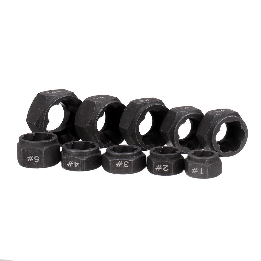 10Pcs Impact Low Profile Damaged Bolt Nut Extractor Remover Socket Tool Set Bolt Nut Screw Removal Socket Wrench