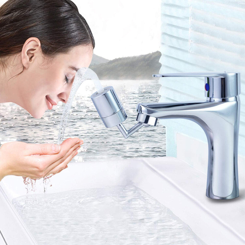 360 Degree Swivel Faucet Universal Rotating Mesh Mouth Anti Splash Head Dual Model Bubbler Faucet Extender for Bathroom Kitchen