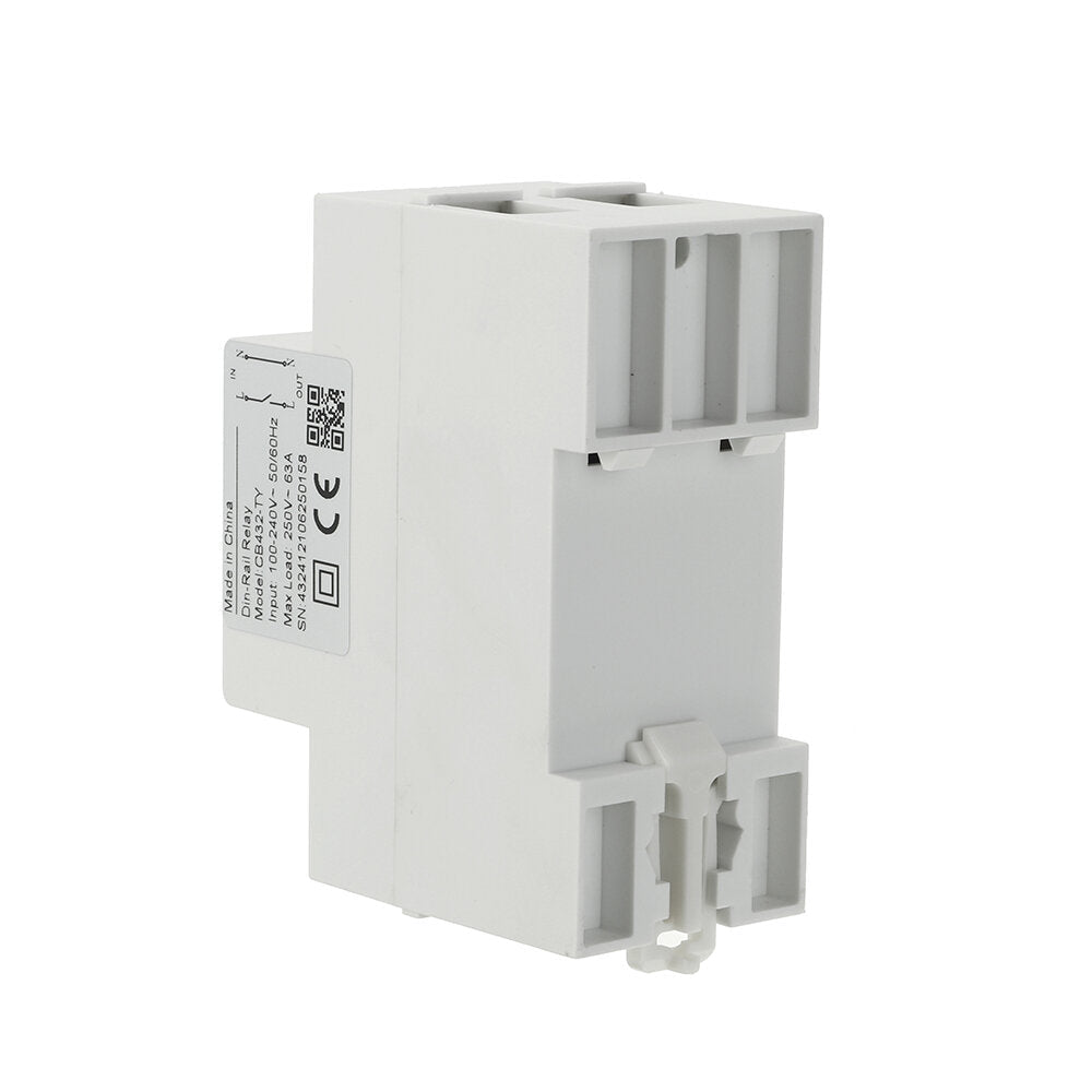 Din-Rail Relay 63A WiFi Energy Consumption Metering Wireless On/Off Switch Relay Meter