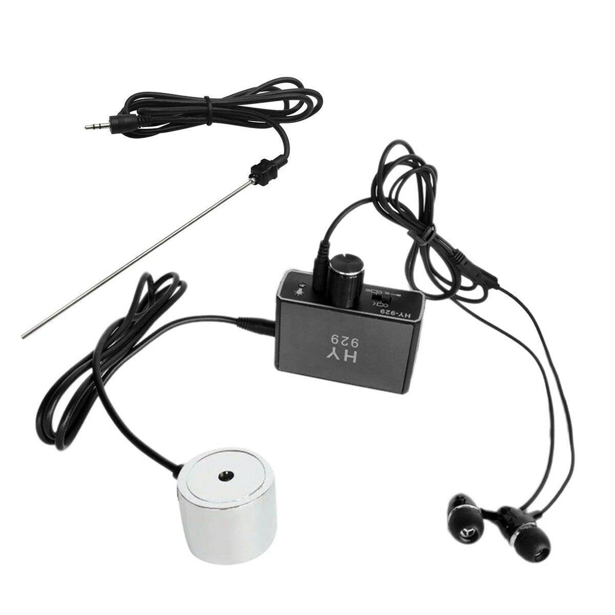 Water Pipe Tube Leakage Monitor Tester Kit with Dual Probes Earphone High Sensitivity Water Pipeline Locator Accessory Kit
