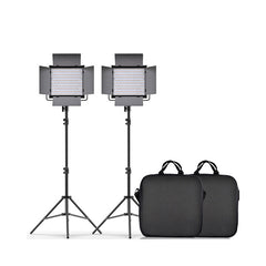 Bi-color 2 Set LED Video Light Kit Professional Camera Light Dimmable Fill Light Video with Tripod and Bag