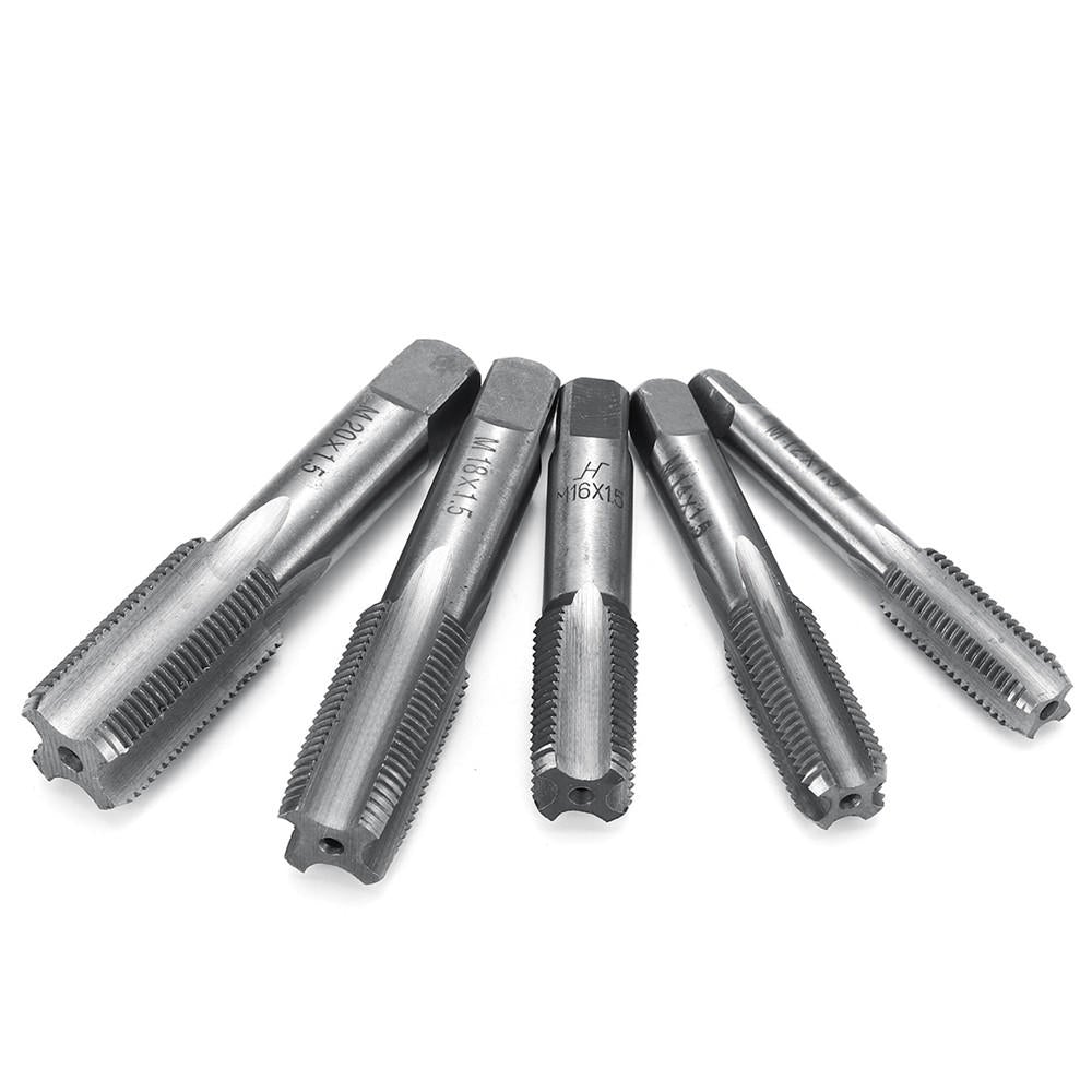 2pcs M12-M20 1.5mm Pitch High Speed HSS Right Hand Straight Fine Screw Tap Metric Tool