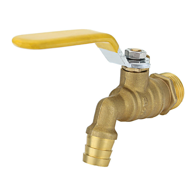 Brass Water Faucet Tap Lever Handle Quick Opening with Ball Valve for Hot