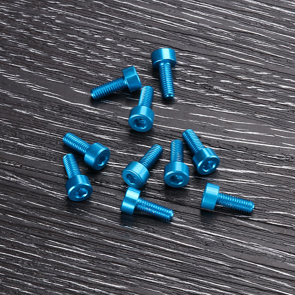 10Pcs M38mm Hex Socket Screw M3 Cap Head Bolt 7075 Aluminum Alloy Multicolor
