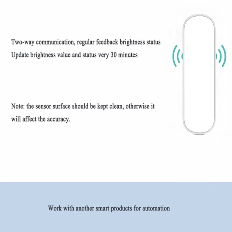 Smart Home WIFI Illumination Sensor Gateway Smart WiFi Brightness Sensor Work with Smart Life Tuya APP