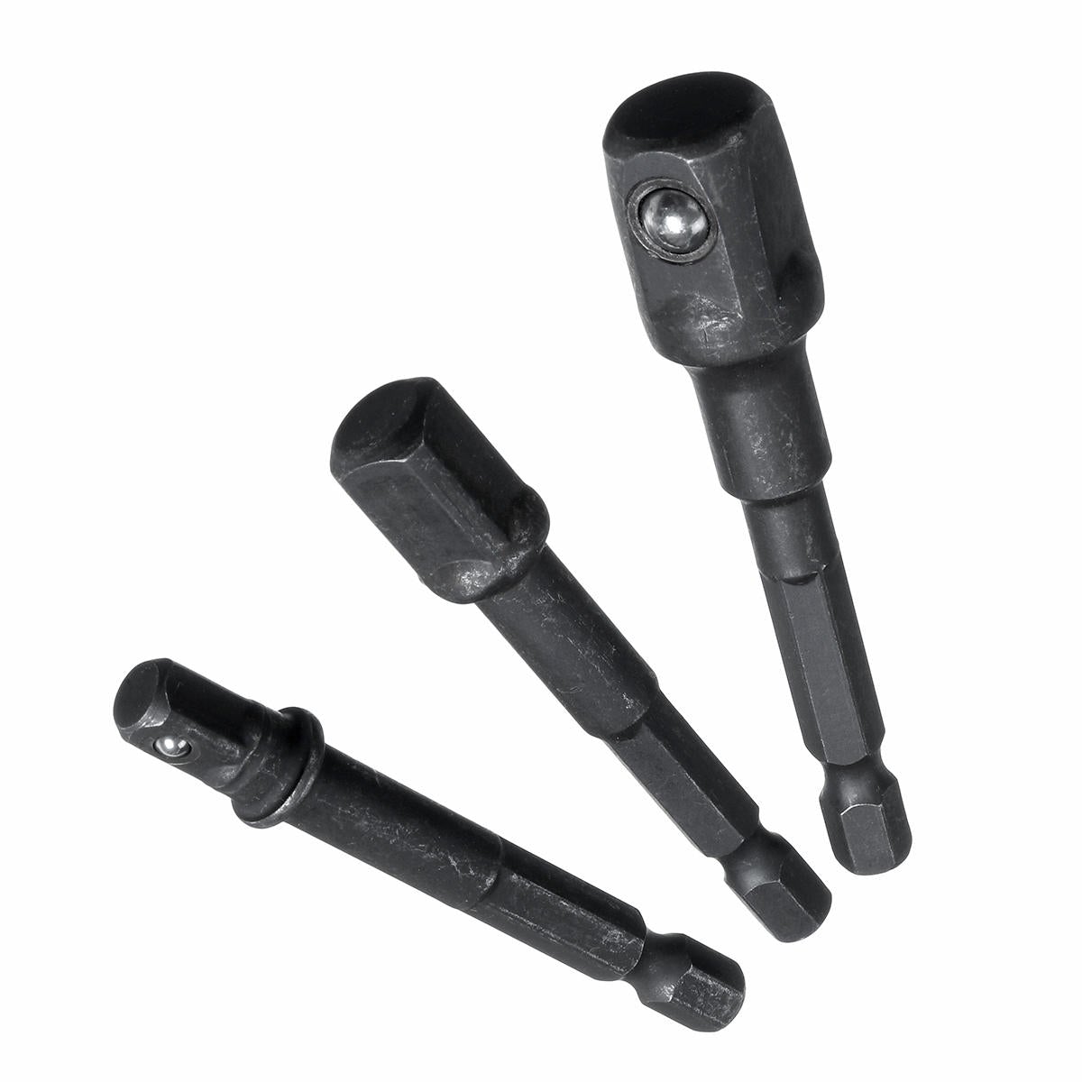 3pcs 65/73mm 1/4 Inch Socket Adapter Impact Hex Shank Drill Bit Power Extension Bar