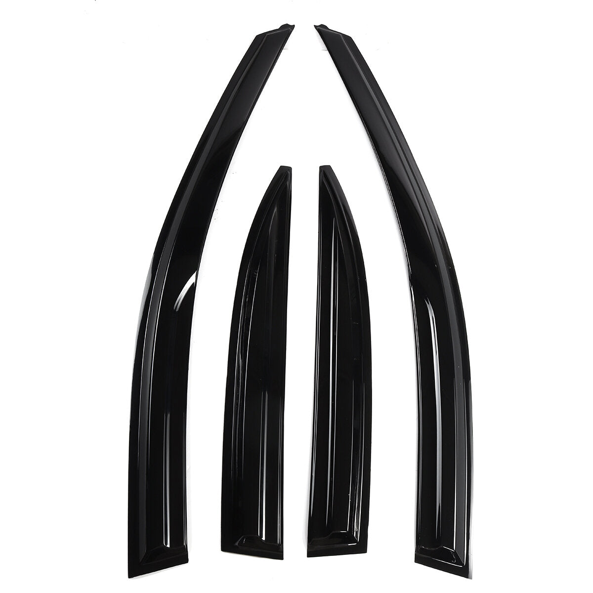 4Pcs Plastic Exterior Visor Vent Shades For Acura TSX 2009-2014 Sedan CU2 Wavy Style Window Sun Rain Guard Deflector