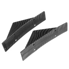 4PCS Car Universal Carbon Fiber Look Rear Bumper Lip Diffuser Shark Fins Trim Spoiler
