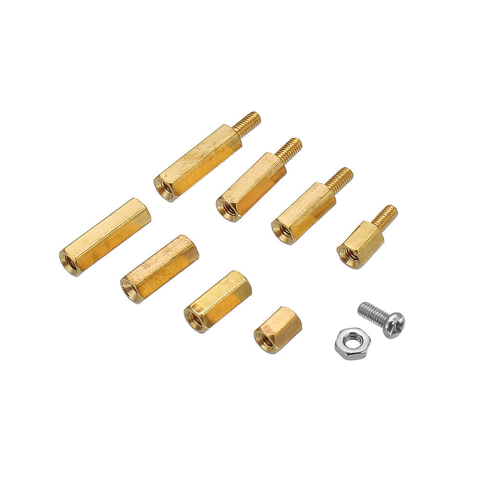 180Pcs M2.5 Brass Male-Female Hex Column Standoff Support Spacer Pillar Cross Screw Nut Assortment for PCB Board
