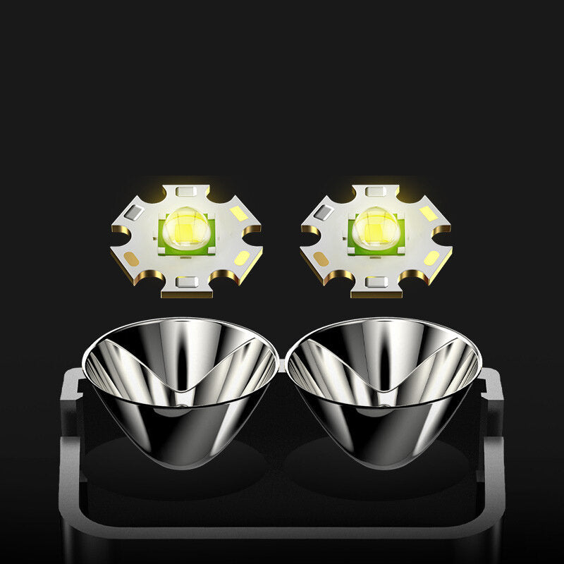 Bicycle Front Head Light 5-Modes Double XPE Ultra Bright Long Shoot Spotlight Night Cycling Warning Lamp