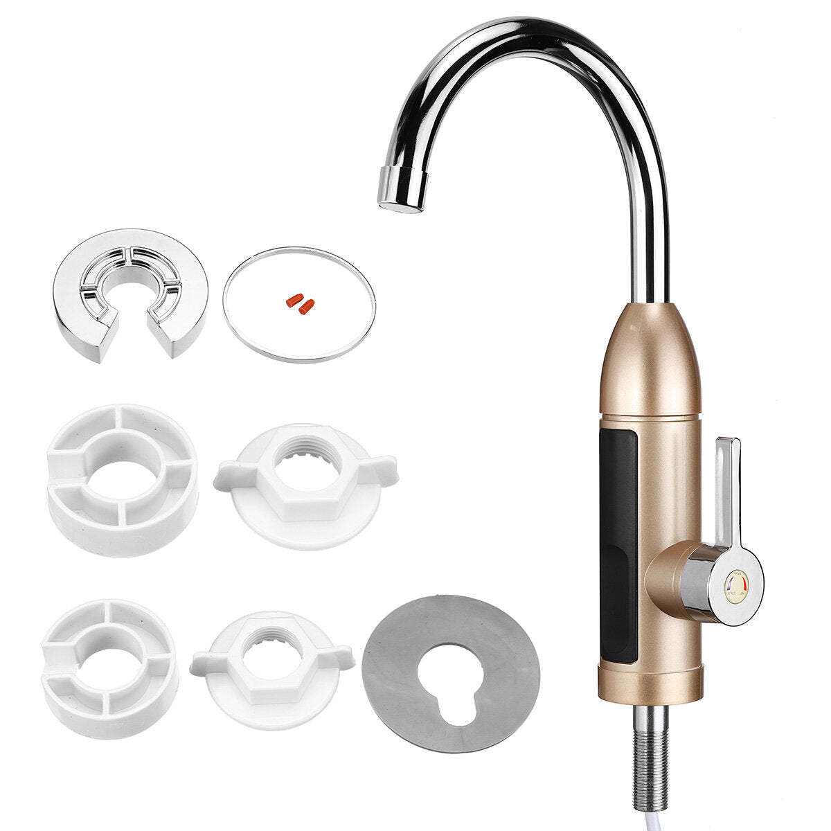 360 Electric Heater LED Faucet Tap Instant Hot Water Bathroom Kitchen Fast Heat