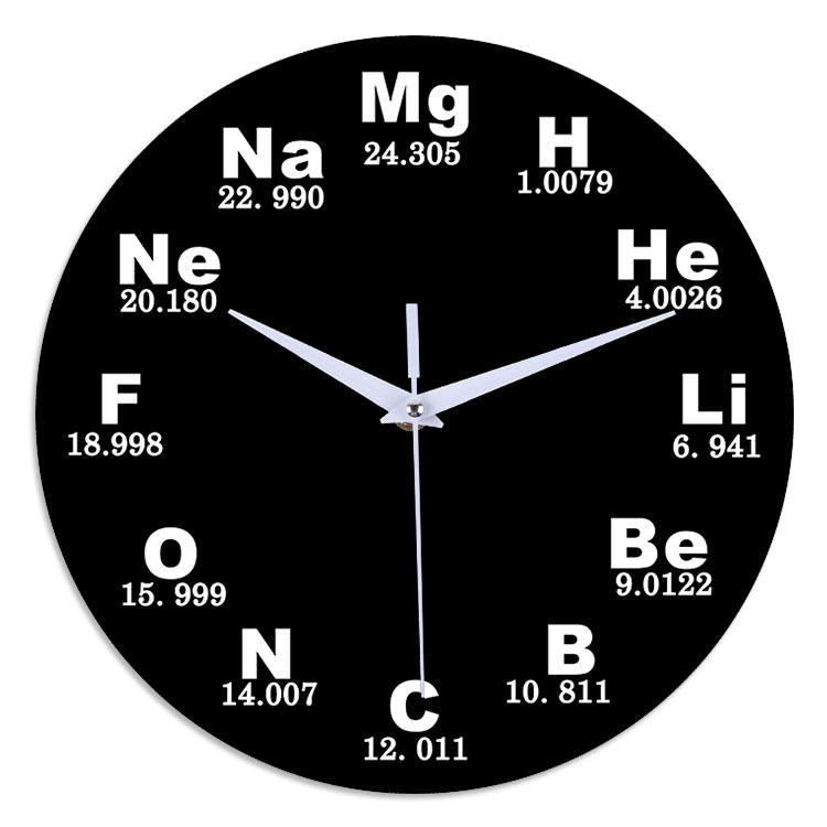 Creative Chemical Element Table Wall Clock 3D Wall Clock For Home Office Decorations