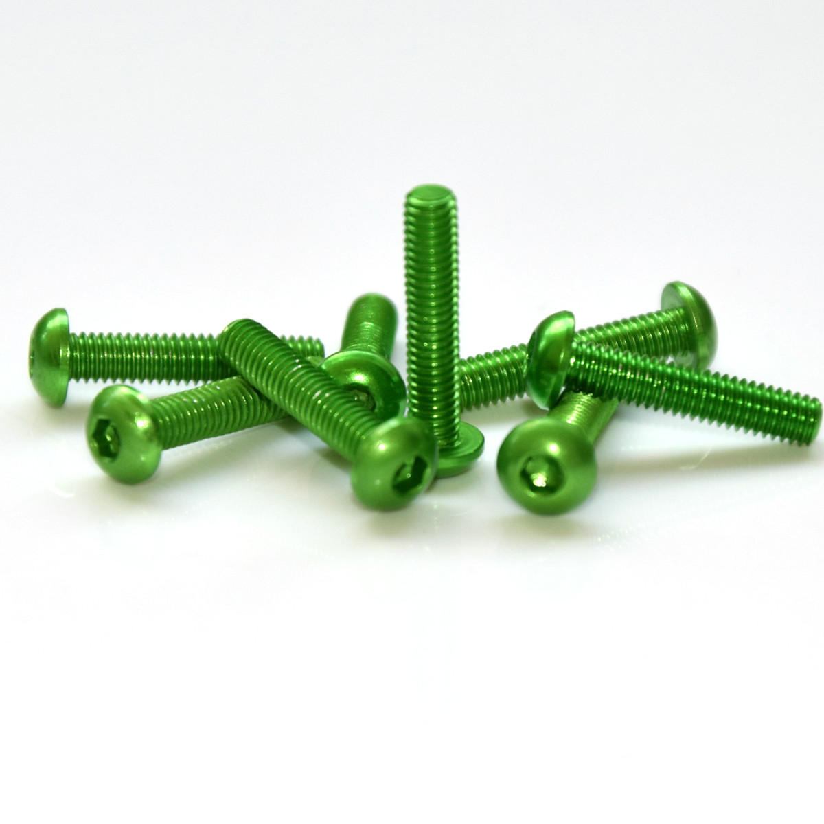 10Pcs M314mm Hex Socket Screws Round Head Cap Screw 7075 Aluminum Alloy