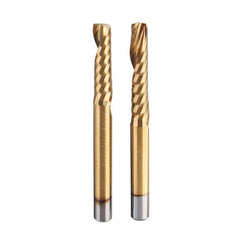 17mm/22mm Titanized End Milling Cutter Single Flute Spiral Bit Length for Metalworking