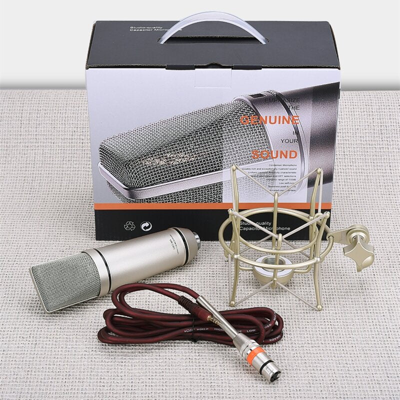 Condenser Microphone Recording Stand Set PC Computer K Song KTV Game Live Broadcast Karaoke DJ Audio Sound Card