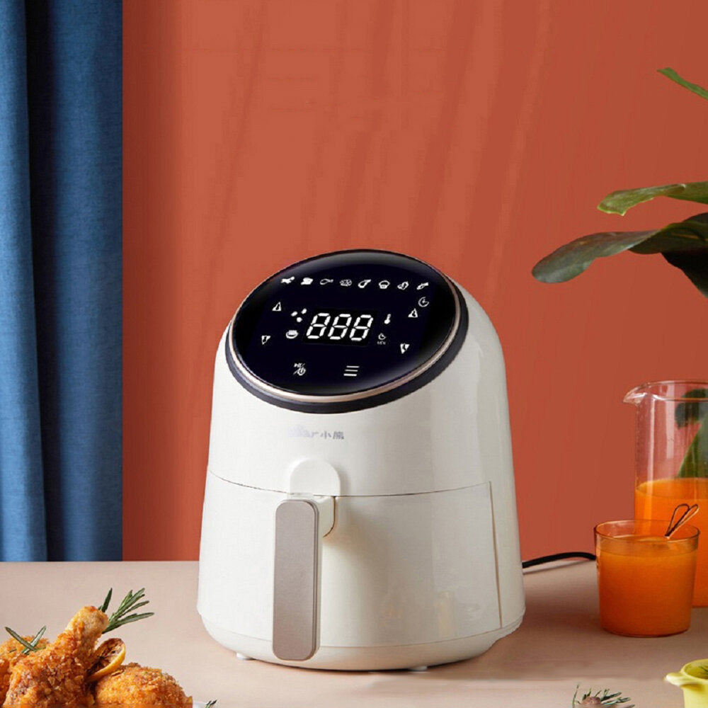 3.2L Large Capacity Electric Hot Air Fryers with 8 Presets 360 Cycle Heating Nonstick Basket