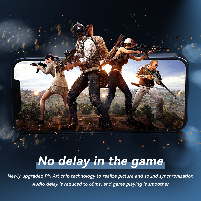 Bluetooth V5.1 Wireless Earphone Neckband 60MS Low Latency Headphone Sport Headset Noise Cancelling Micophone with RGB Color Light