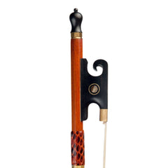 Master Violin Bow 4/4 Pernambuco Fiddle Bow White Mongolia Horsehair Octagonal Stick Snake Skin Grip Black Ox Horn Frog