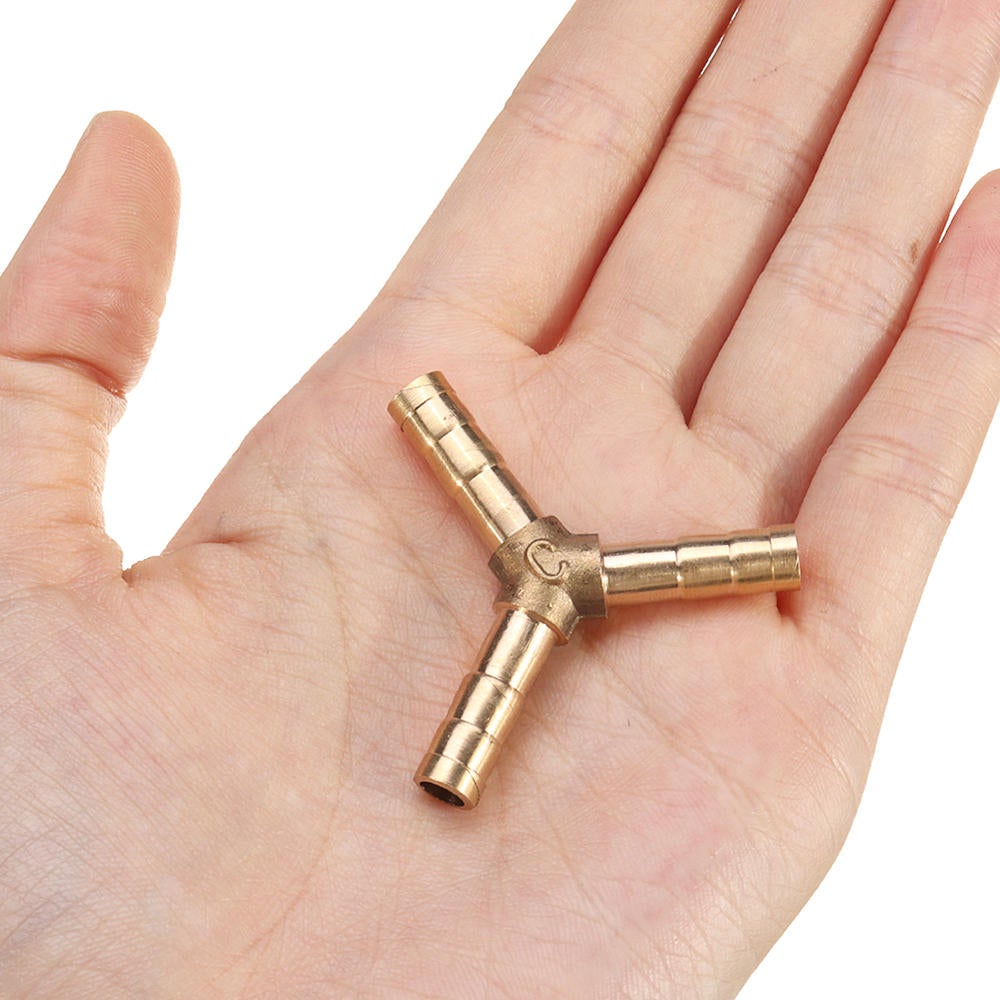 4pcs Pagoda Adapter Brass Barb Y Shape 3 Ways Pipes Fitting 6/8/10/12mm Pneumatic Component Hose Coupler