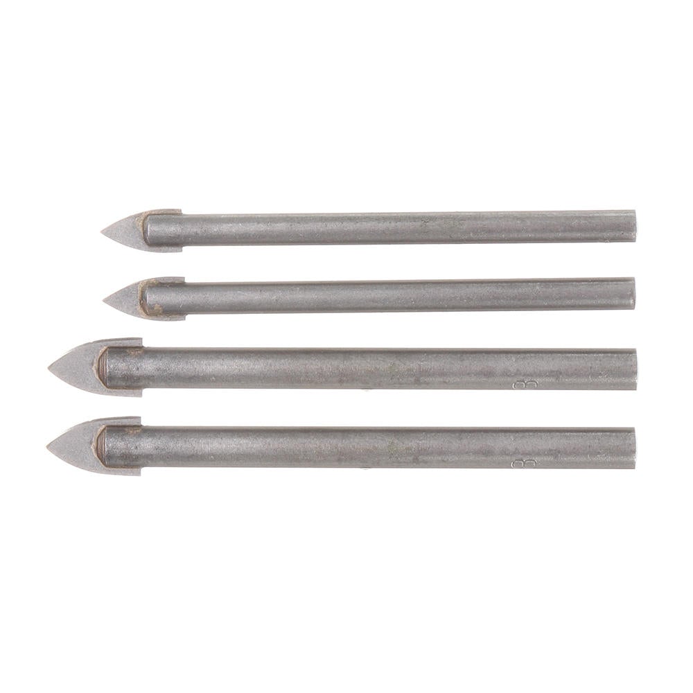 4Pcs 6/8mm Alloy Steel Triangle Drill Bits for Ceramic Wall Concrete Hole Opener