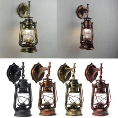 Antique Vintage Exterior Lantern Wall Lamp Bar Cafe Sconce Lighting Fixture